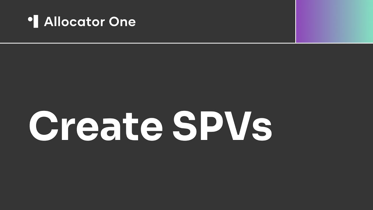 Create SPVs